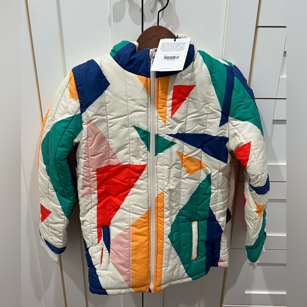 Brand New With Tag (BNWT) Bobo Choses Egret Geometric Jacket. 10-11 Y. Unisex
